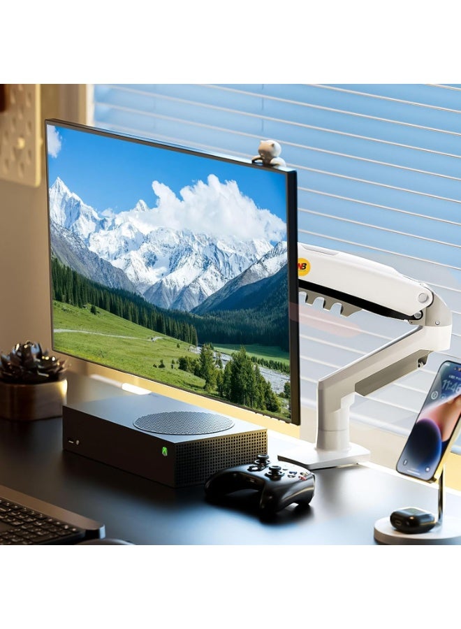 northbayou Universal Single Arm Monitor Stand with Gas Spring, Swivel Desk Mount for 17–30 Inch Screens, 2–9kg Capacity - Image 2